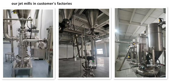 Dye Air Jet Mill Crusher Machine Giá phòng thí nghiệm Lọc Lọc Lọc Lọc từ Brightsail