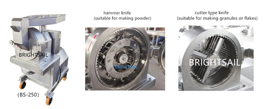 Ginger High Speed Hammer Mill Máy nghiền gừng từ máy làm bột Brightsail